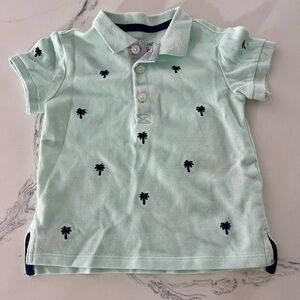 3/$10 Little Me Light Green Polo with Palm Tree Design 18M